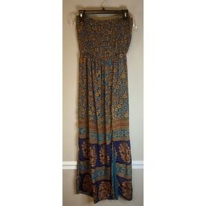 Raga Strapless Maxi Boho Dress Size Large